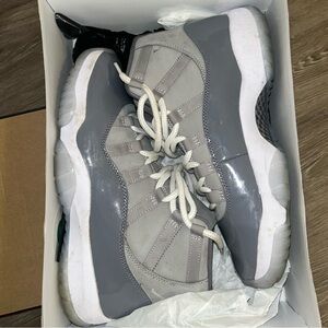 Jordan Gray and White Sneakers